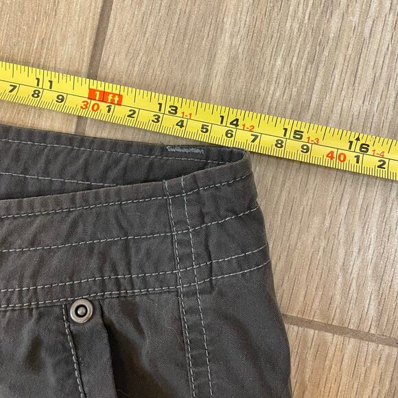 KUHL Capri Pants Women’s 4 Gray Outdoor Stretch Cargo Hiking Nylon Blend - Picture 4 of 14